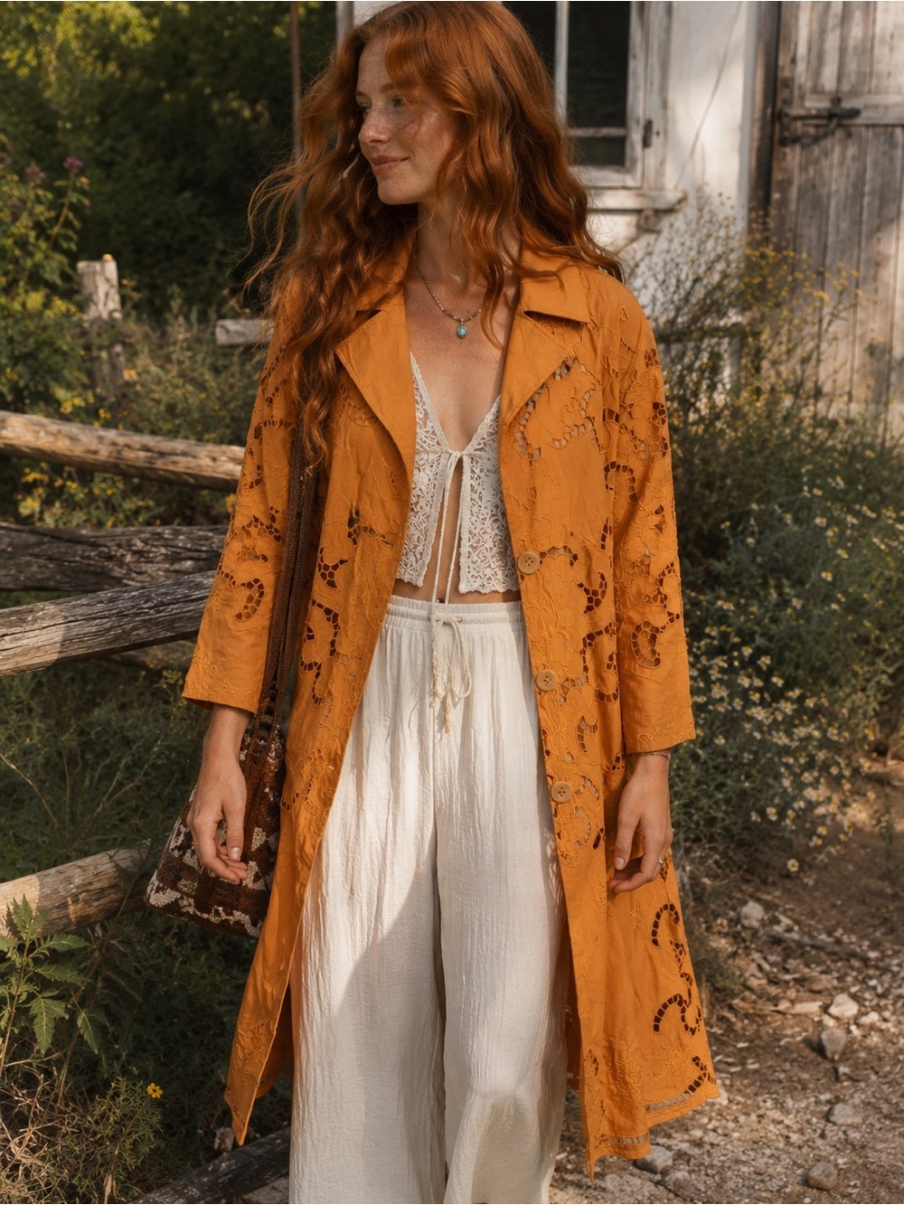 Free people Susanna eyelet duster